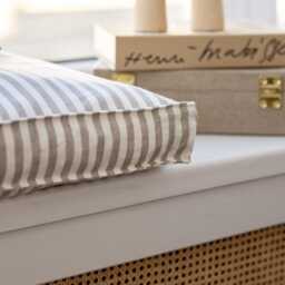 Bench Cushion, Window Seat Stripe Bench Cushion, Mudroom Seat Reading Nook French Cushion - thumbnail 4