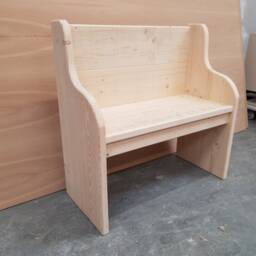 Rustic Plank Style Monks Bench Settle Pew No Storage Bespoke Sizes Available - thumbnail 3