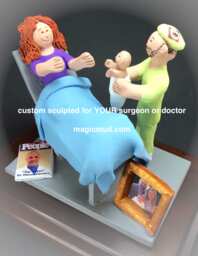 Ob-Gyn Doctor's Custom Made Figurine, Personalized Obstetrician's Gift - Family Doctor Figurine Ob-Gyn Graduation - thumbnail 1