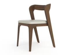 Handcrafted Oak Dining Chairs With Genuine Leather Cushions - Modern Wooden Kitchen Chairs, Comfortable Upholstered Seating