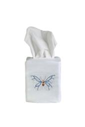 Tissue Box Cover Hamptons Butterfly Hand Embroidered - thumbnail 1