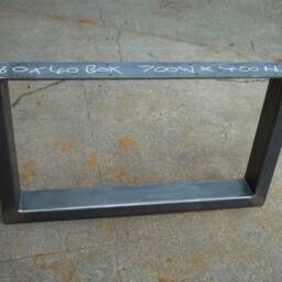 Single One Box Section Leg Retro Industrial Steel Metal Dining Table Coffee Bench Desk Breakfast Bar Many Sizes - thumbnail 2