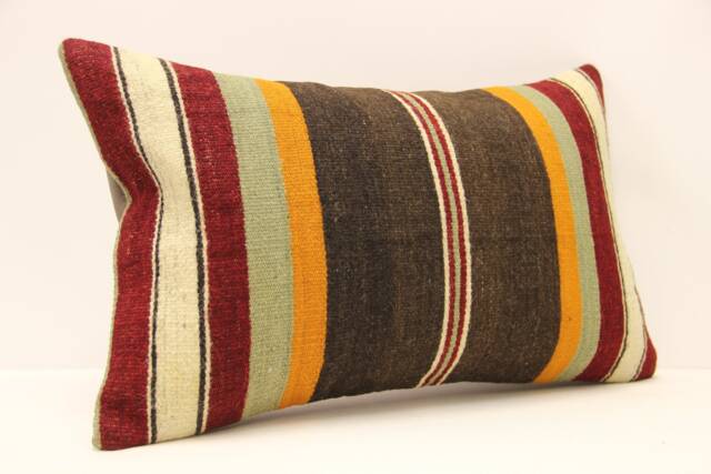 Throw Pillow, Sofa 12x20 in 30x50 cm, Vintage Kilim Pillow, Sofa Cushion Cover Boho Pillow 4Oe-543 - image 1