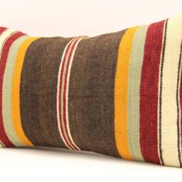 Throw Pillow, Sofa 12x20 in 30x50 cm, Vintage Kilim Pillow, Sofa Cushion Cover Boho Pillow 4Oe-543 - thumbnail 3
