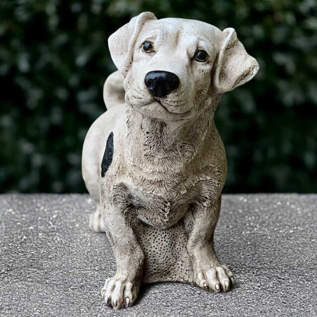 Stone Labrador Statue Concrete Dog Figurine Outdoor Pet Sculpture Garden Ornament Dog Lover Gift Handmade Yard Art Memorial - image 1