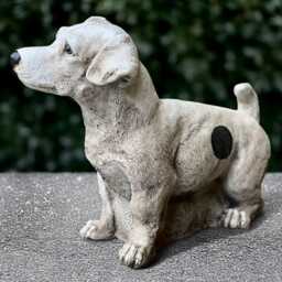 Stone Labrador Statue Concrete Dog Figurine Outdoor Pet Sculpture Garden Ornament Dog Lover Gift Handmade Yard Art Memorial - thumbnail 4
