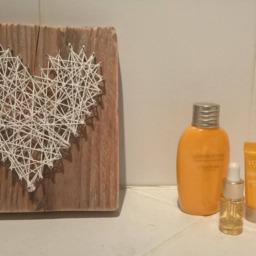 Driftwood Picture With A White Cotton Thread Heart, An Original & Unique Oddeobois Decoration, French Handcrafted - thumbnail 3