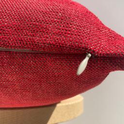 Red Luxury Linen Pillow Cover, Decorative Throw Pillow, Fall Decor, 20x20 - thumbnail 2