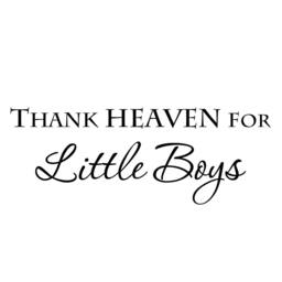 Thank Heaven For Little Boys Wall Quote Decal - Boy Nursery Decor Sticker Typography Decal- 111 - thumbnail 3