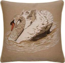 White Swan Tapestry Cushion Cover Sham - thumbnail 1