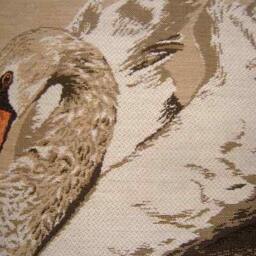 White Swan Tapestry Cushion Cover Sham - thumbnail 2