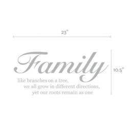 "Family Tree Quote Wall Decal Living Room Decor - 23""W X 10.5" - thumbnail 3