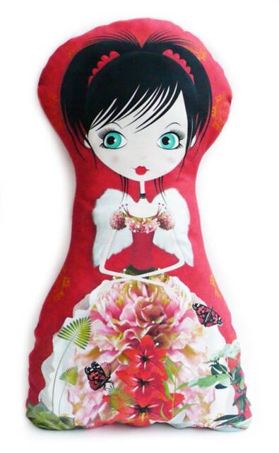 Decorative Red Fairy Cushion For Girls - image 1