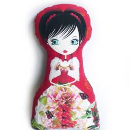 Decorative Red Fairy Cushion For Girls - thumbnail 2