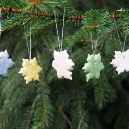 Ceramic Elegant White Snowflake/Star On The Christmas Tree, Christmas Snowflake, White Stars, Gift, Ornaments - thumbnail 4