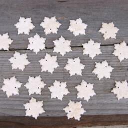 Ceramic Elegant White Snowflake/Star On The Christmas Tree, Christmas Snowflake, White Stars, Gift, Ornaments - thumbnail 2