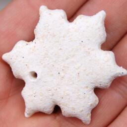 Ceramic Elegant White Snowflake/Star On The Christmas Tree, Christmas Snowflake, White Stars, Gift, Ornaments - thumbnail 3