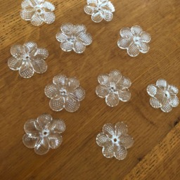 Rosettes, Spare Parts For Mirrors, in Murano Blown Glass, Approx 5 cm Diameter - thumbnail 3