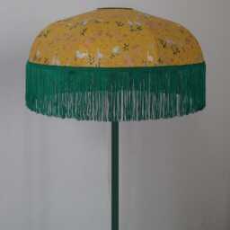"Japanese Paper Dome Lampshade With Fringe ""Maya" - thumbnail 4