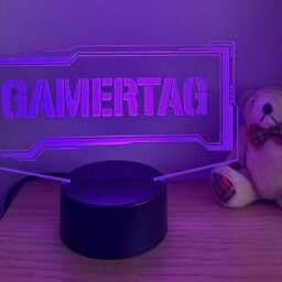 Personalised Gamertag Night Light, Children's Light, Game Room, Boys Night Led Boy Girls Birthday Active - thumbnail 2