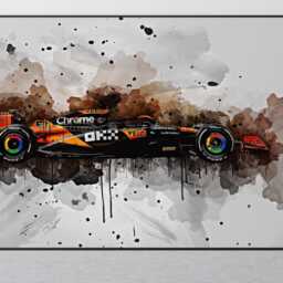 Oscar Piastri Mclaren F1 Car Poster Racing Art Print Ref #477 - thumbnail 2