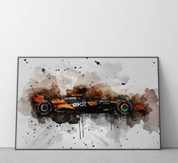 Oscar Piastri Mclaren F1 Car Poster Racing Art Print Ref #477 - thumbnail 1