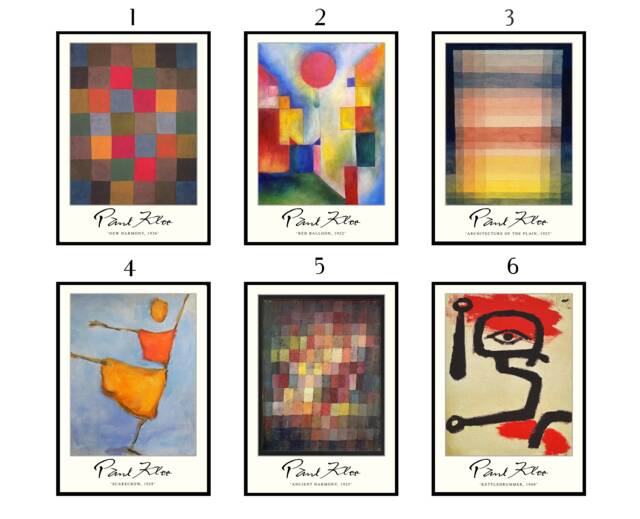 Paul Klee Poster Sets, Print, Art, Floral Vintage Abstract, Surrealism, Modern A1/A2/A3/A4 - image 1