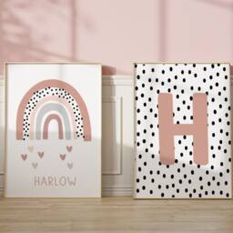 Rainbow Prints, Nursery Decor, Playroom Girls Bedroom Prints, Girls Decor, Pink Bedroom, Decor - thumbnail 2