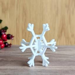 Snowflake Table D??cor, Ornament Set, White Christmas Decorations For The Home, Farmhouse Christmas, Small Gift Idea, Xmas Present - thumbnail 3