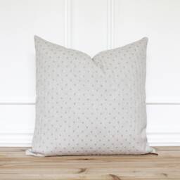 Beige Dot Pillow Cover Neutral Covers Designer Pillows Linen Decorative Throw Textured - Deanne - thumbnail 1