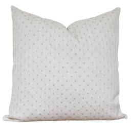 Beige Dot Pillow Cover Neutral Covers Designer Pillows Linen Decorative Throw Textured - Deanne - thumbnail 3