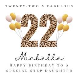 Personalised Step Daughter 22nd Birthday Candle Gift Card Gifts B - thumbnail 4