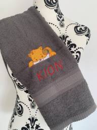 Kitten Cat Towel - Personalised Face Cloth/Hand Bath = Embroidered - thumbnail 1