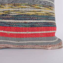 Handwoven Turkish Kilim Pillow Cover 16x16 Decorative Cushion - thumbnail 2