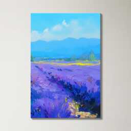 Lavender Field Canvas Wall Art French Country Farmhouse 3-Panel Split - thumbnail 4