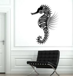 Wall Vinyl Sea Horse Ocean Symbol Ornament Mural Decal Sticker 1746Dz - thumbnail 1