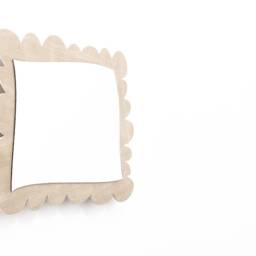 Safety Mirror Rectangle Frame With Led Light - Wall Decor Nursery Kid Wooden - thumbnail 2