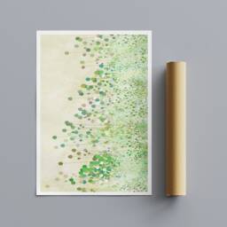 Green Poppy Buds Art Print - Abstract Botanical Canvas, Photo, Poster - thumbnail 3