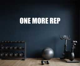 Gym Wall Decal, One More Rep Fitness Sticker, Motivational Quote, Garage Idea, Hotel Gym, Apartment 175 - thumbnail 1
