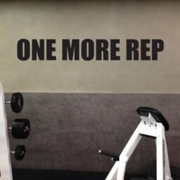 Gym Wall Decal, One More Rep Fitness Sticker, Motivational Quote, Garage Idea, Hotel Gym, Apartment 175 - thumbnail 3