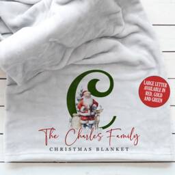 Personalised Family Blanket, Christmas Movie Fleece Eve Night, Snuggle Stocking Filler, Custom Throw - thumbnail 3