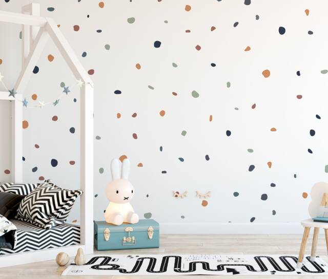 Boho Chic Irregular Polka Dot Nursery Wall Stickers For Kids Bedrooms Children Decals - image 1