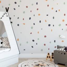 Boho Chic Irregular Polka Dot Nursery Wall Stickers For Kids Bedrooms Children Decals - thumbnail 3