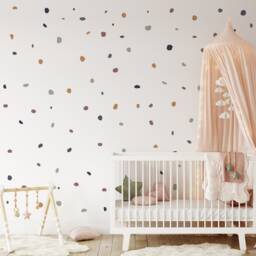 Boho Chic Irregular Polka Dot Nursery Wall Stickers For Kids Bedrooms Children Decals - thumbnail 2