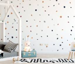 Boho Chic Irregular Polka Dot Nursery Wall Stickers For Kids Bedrooms Children Decals - thumbnail 1
