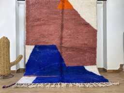 Moroccan Rug - Berber 5.4x7.3 Ft Handmade Beni Ourain Bohemian Decor Handmade Area Wool Rugs For Living Room - thumbnail 1