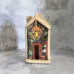 Ceramic Sculpture Of A Rustic House , House Jerusalem Art Object, Wedding Gift, Couple's Gift - thumbnail 2
