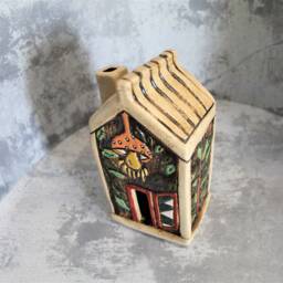 Ceramic Sculpture Of A Rustic House , House Jerusalem Art Object, Wedding Gift, Couple's Gift - thumbnail 4