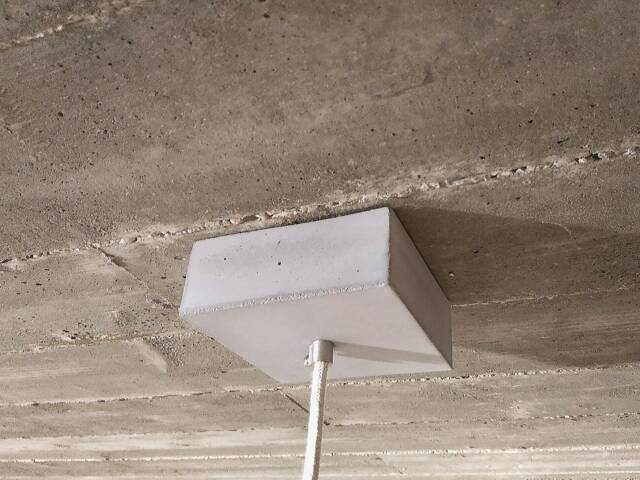 Square Concrete Ceiling Cup - Rose , For Pendant Light - image 1