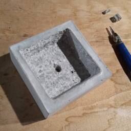 Square Concrete Ceiling Cup - Rose , For Pendant Light - thumbnail 4